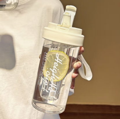 Picture of COOKSSTritan water cup plastic cup large capacity sports water cup men's and women's outdoor fitness water cup with filter 600ml